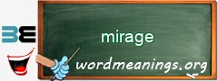 WordMeaning blackboard for mirage